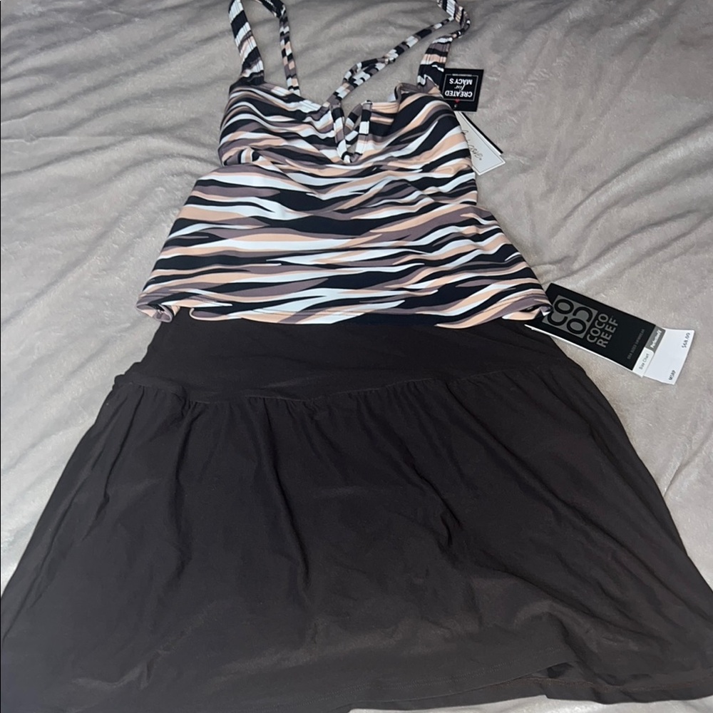 Coco Reef Chocolate Brown Swim Set NWT